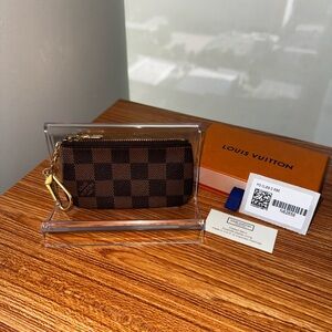 Authentic Louis Vuitton Damier Ebene Key Pouch